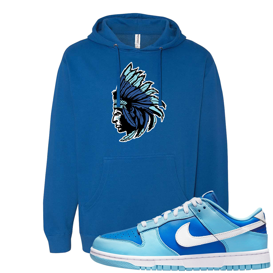 Argon Low Dunks Hoodie | Indian Chief, Royal Blue