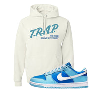 Argon Low Dunks Hoodie | Trap To Rise Above Poverty, White