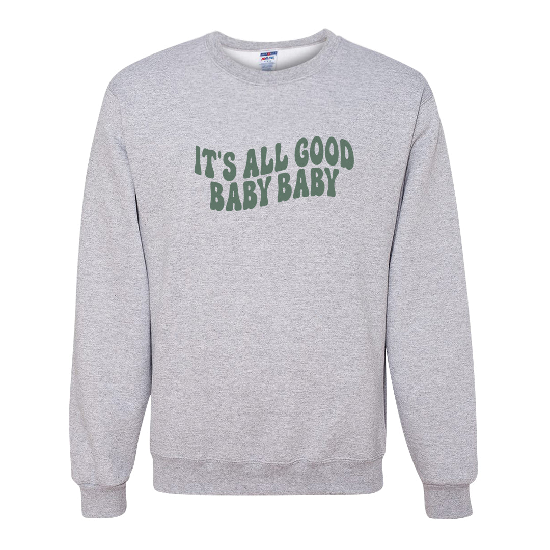 Barely Green White Low Dunks Crewneck Sweatshirt | All Good Baby, Ash