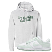 Barely Green White Low Dunks Hoodie | All Good Baby, Ash