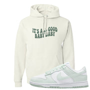 Barely Green White Low Dunks Hoodie | All Good Baby, White