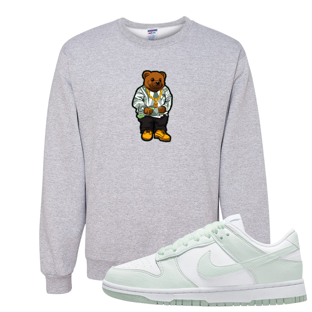 Barely Green White Low Dunks Crewneck Sweatshirt | Sweater Bear, Ash