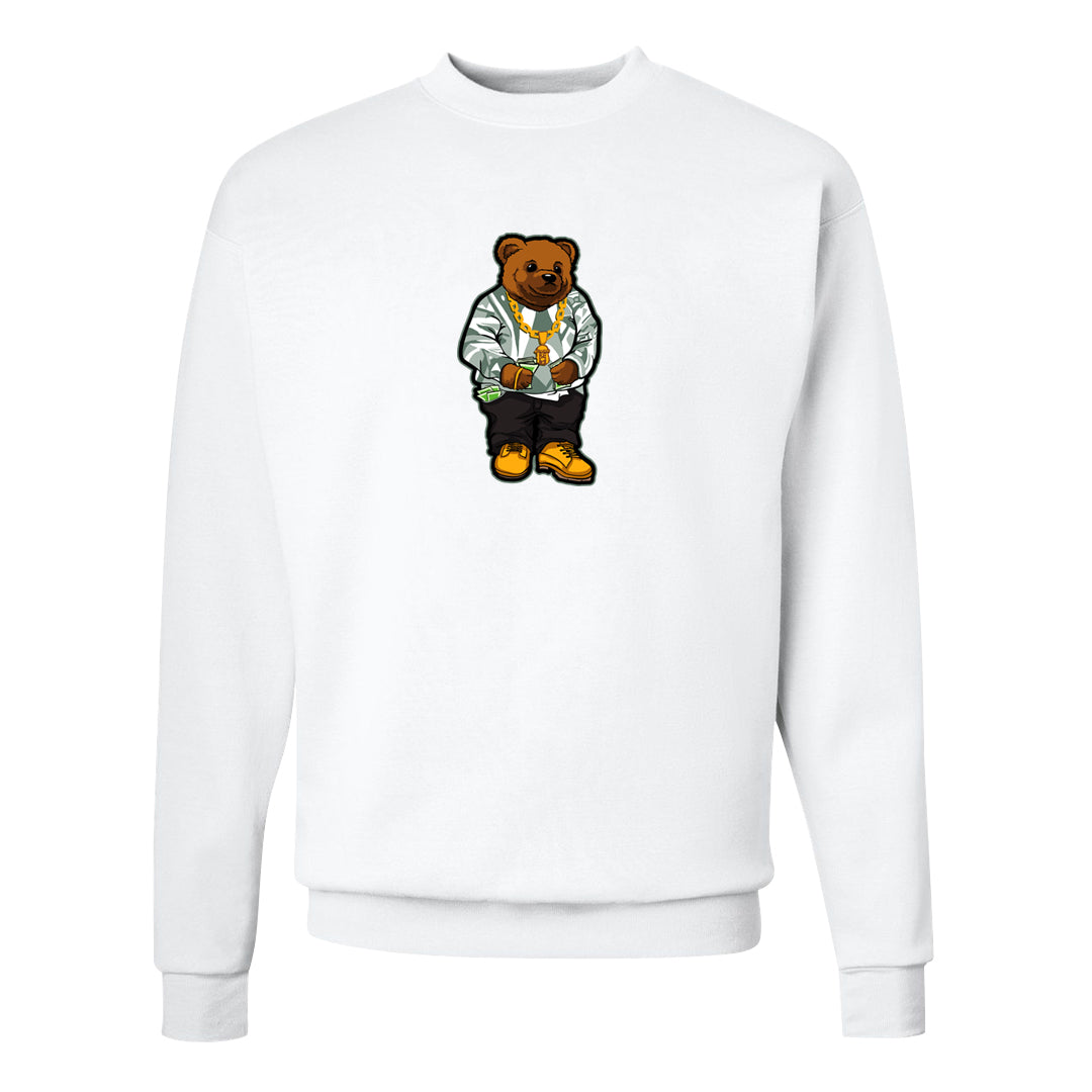 Barely Green White Low Dunks Crewneck Sweatshirt | Sweater Bear, White