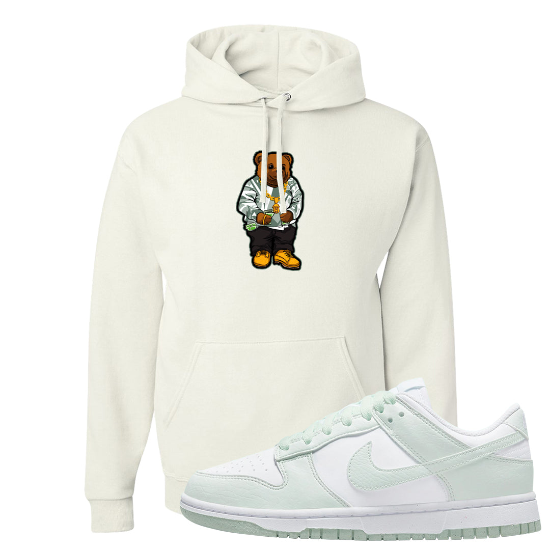 Barely Green White Low Dunks Hoodie | Sweater Bear, White
