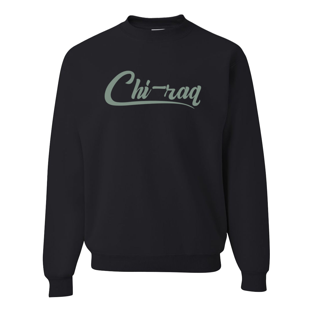 Barely Green White Low Dunks Crewneck Sweatshirt | Chiraq, Black