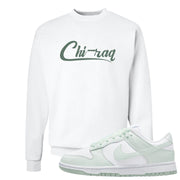 Barely Green White Low Dunks Crewneck Sweatshirt | Chiraq, White