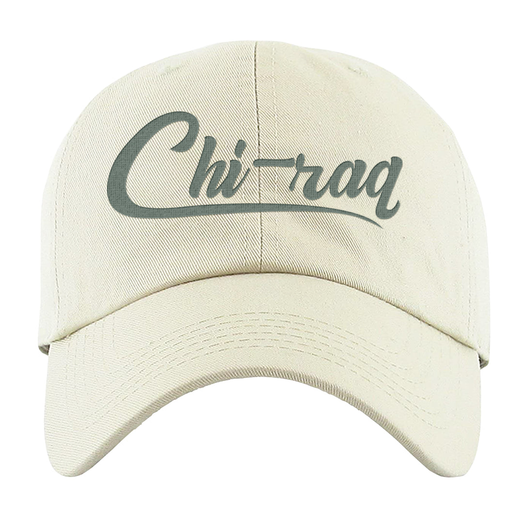 Barely Green White Low Dunks Dad Hat | Chiraq, White
