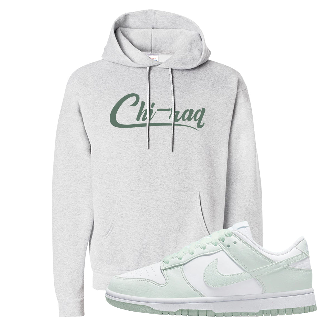 Barely Green White Low Dunks Hoodie | Chiraq, Ash