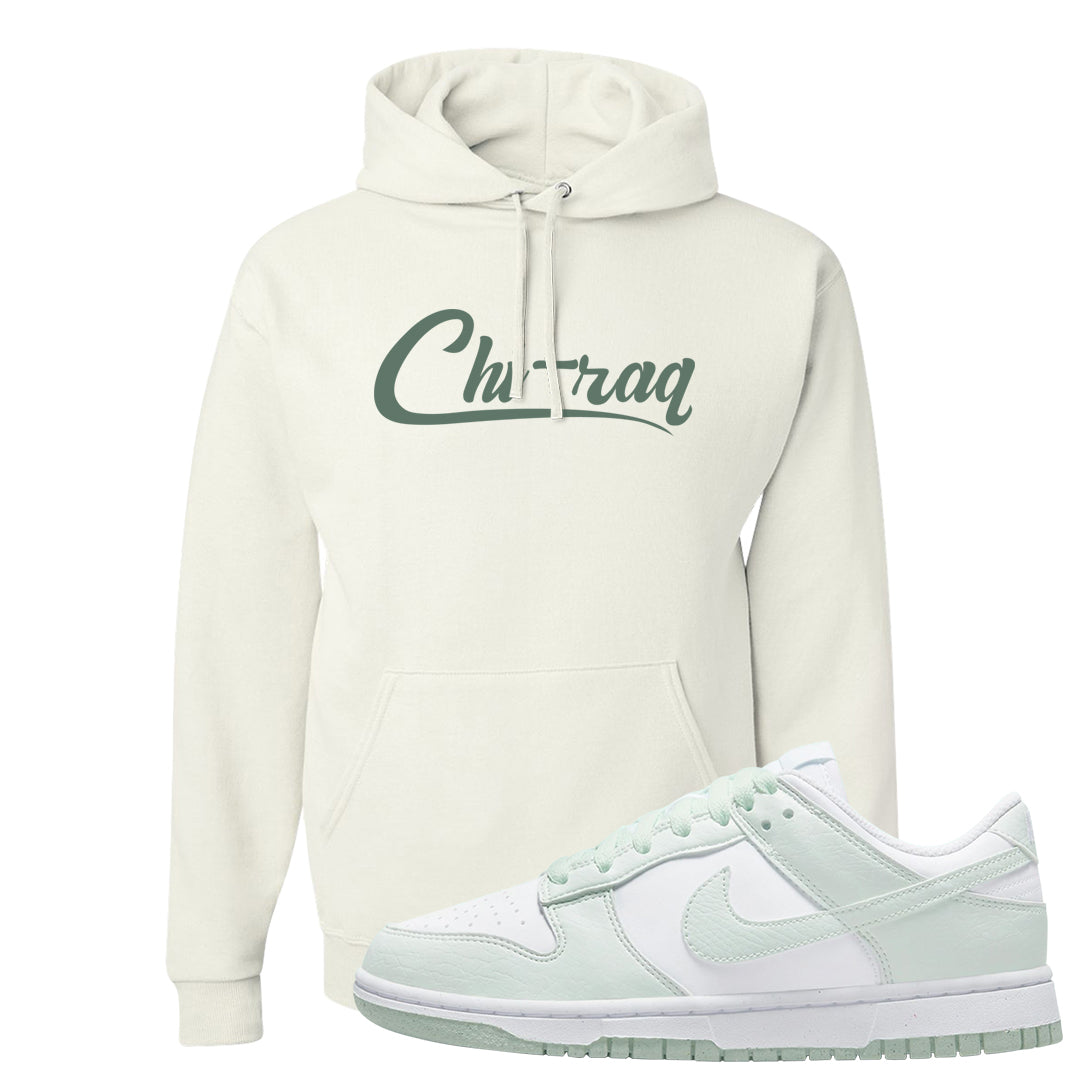 Barely Green White Low Dunks Hoodie | Chiraq, White