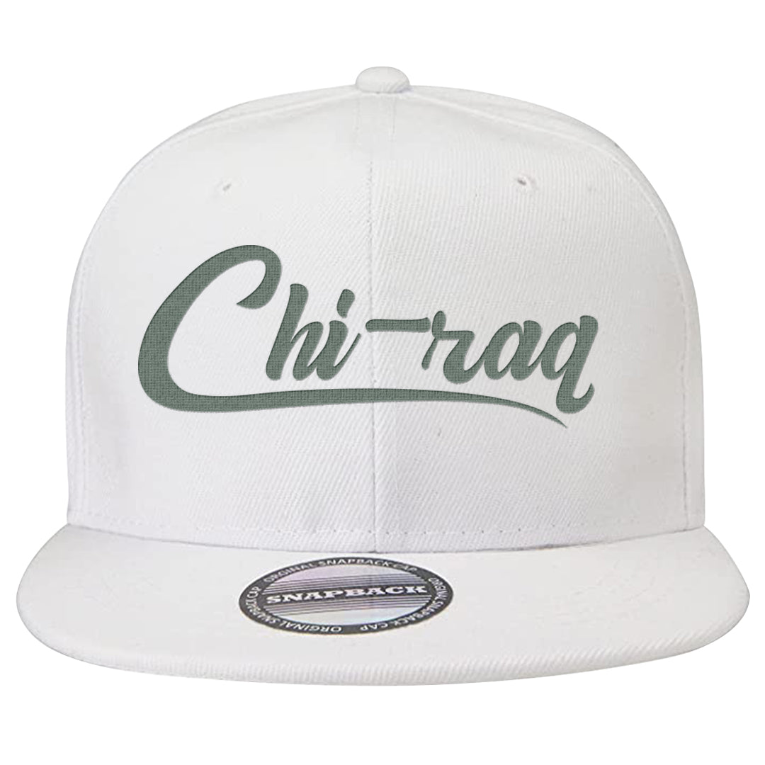 Barely Green White Low Dunks Snapback Hat | Chiraq, White