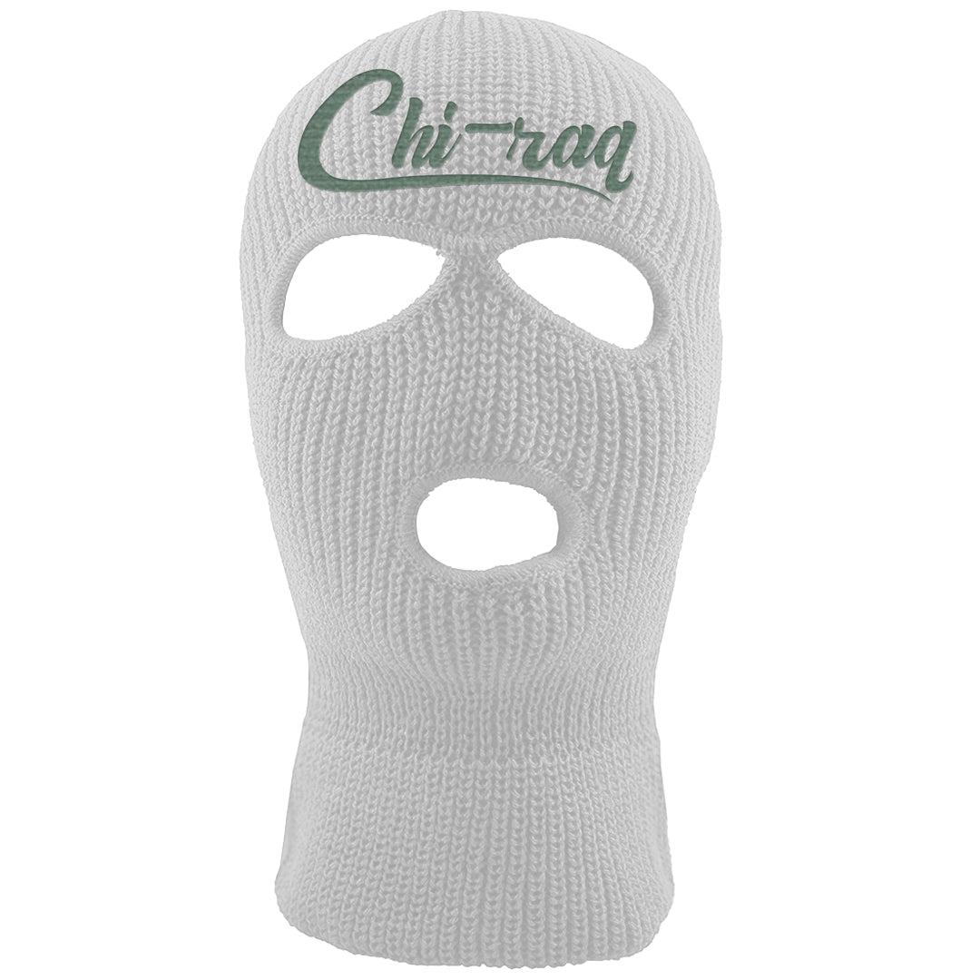 Barely Green White Low Dunks Ski Mask | Chiraq, White