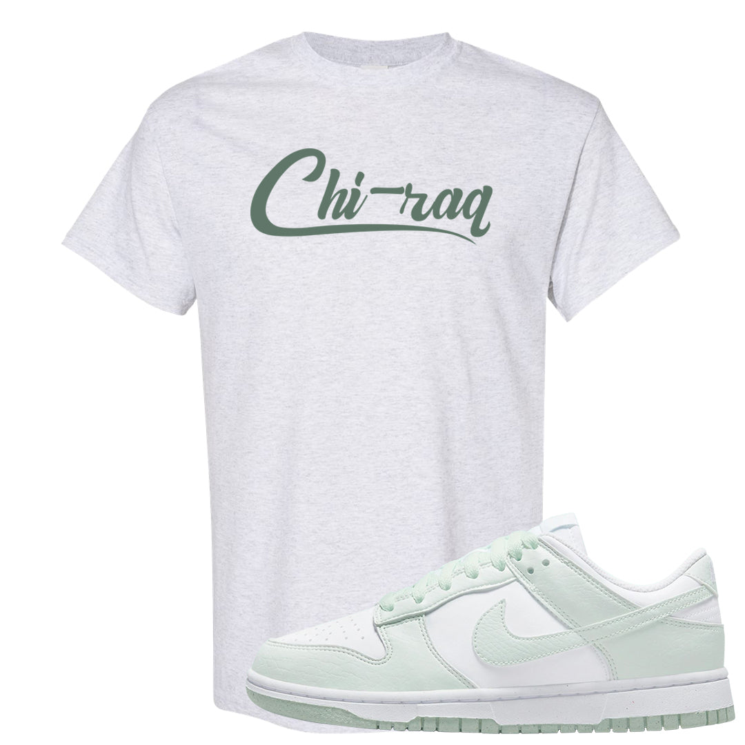 Barely Green White Low Dunks T Shirt | Chiraq, Ash