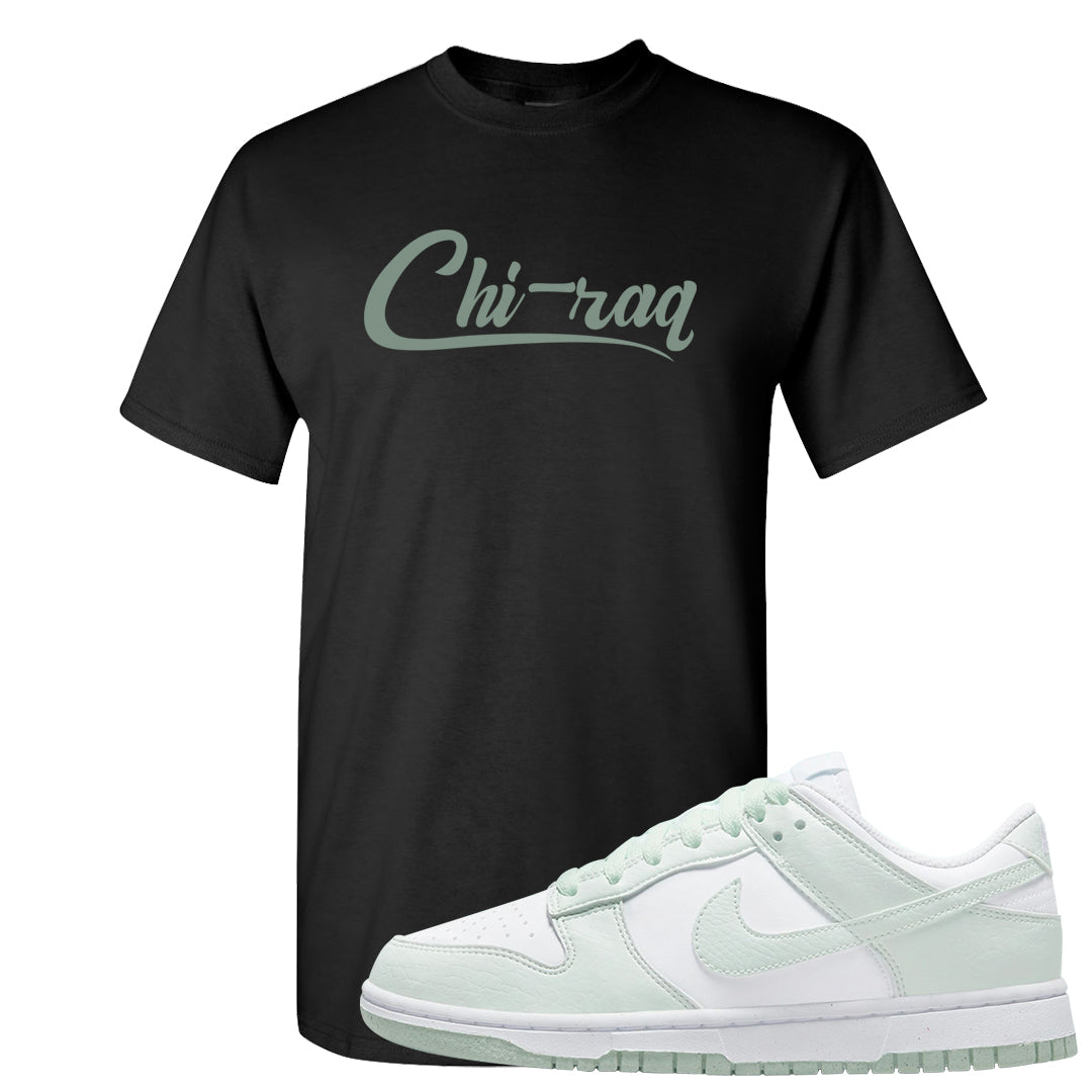 Barely Green White Low Dunks T Shirt | Chiraq, Black