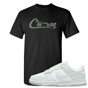 Barely Green White Low Dunks T Shirt | Chiraq, Black