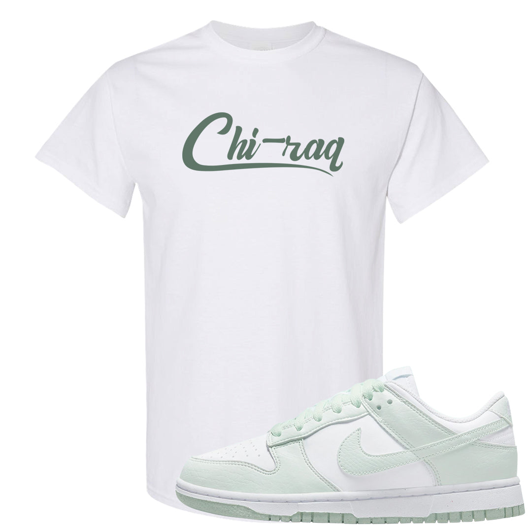 Barely Green White Low Dunks T Shirt | Chiraq, White