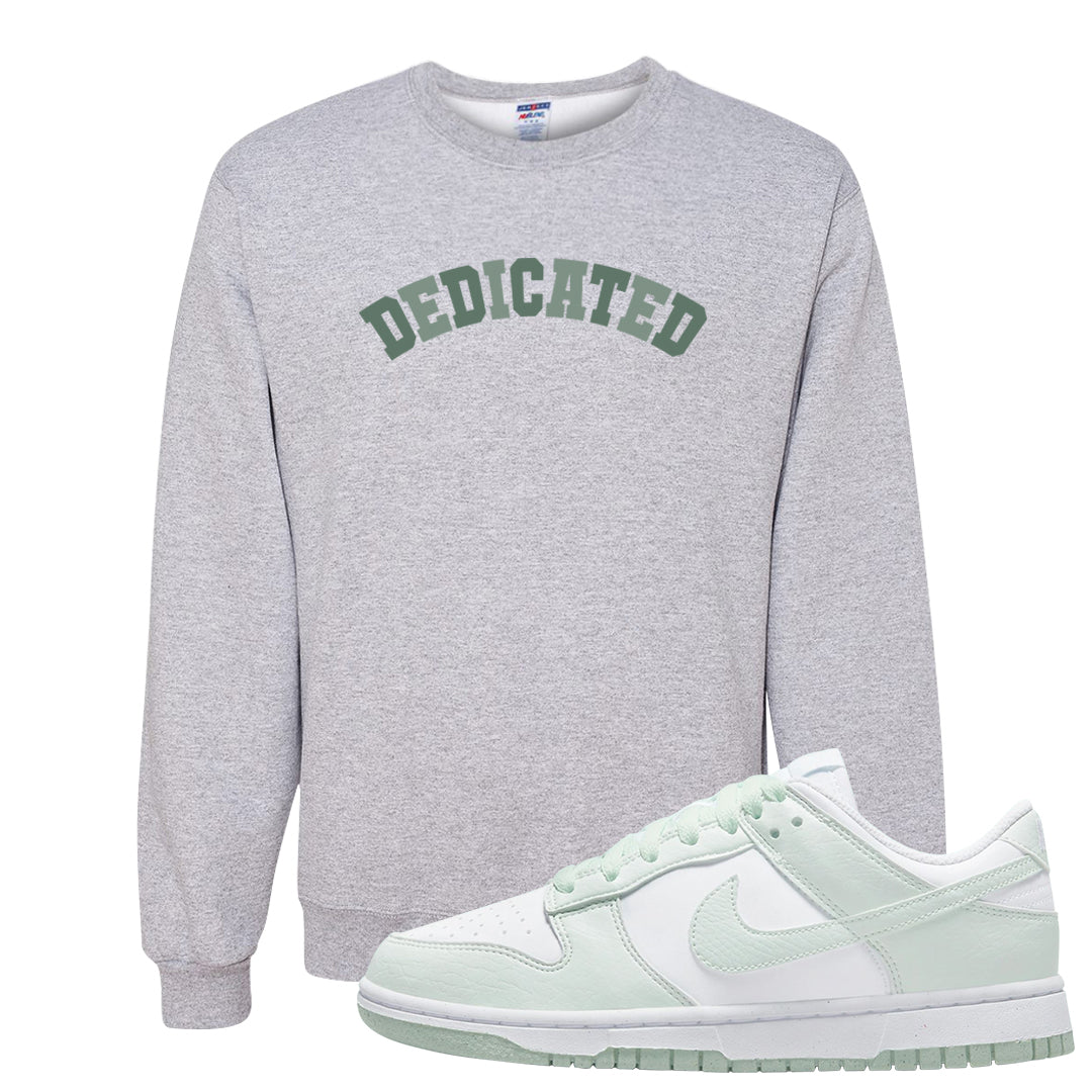 Barely Green White Low Dunks Crewneck Sweatshirt | Dedicated, Ash