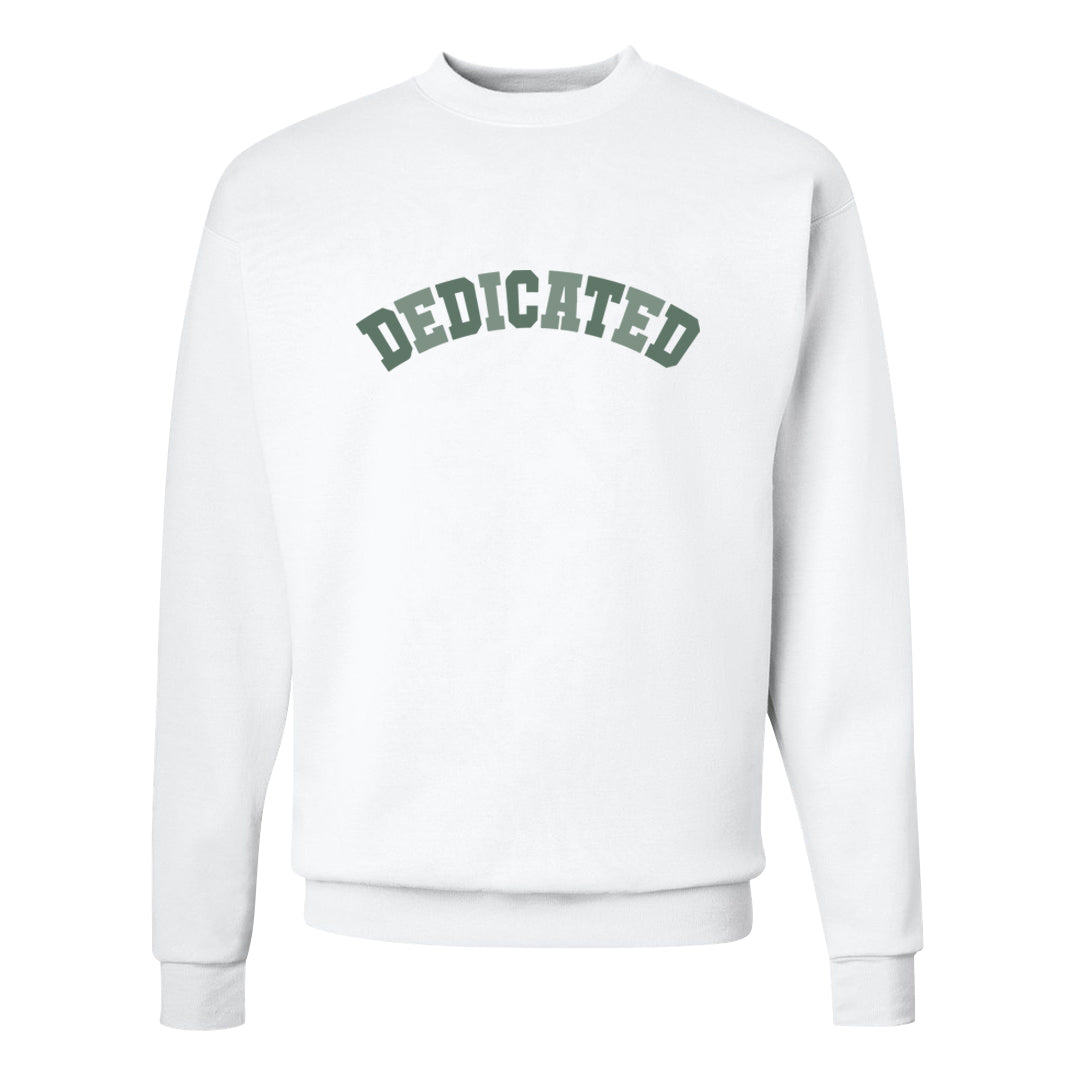 Barely Green White Low Dunks Crewneck Sweatshirt | Dedicated, White