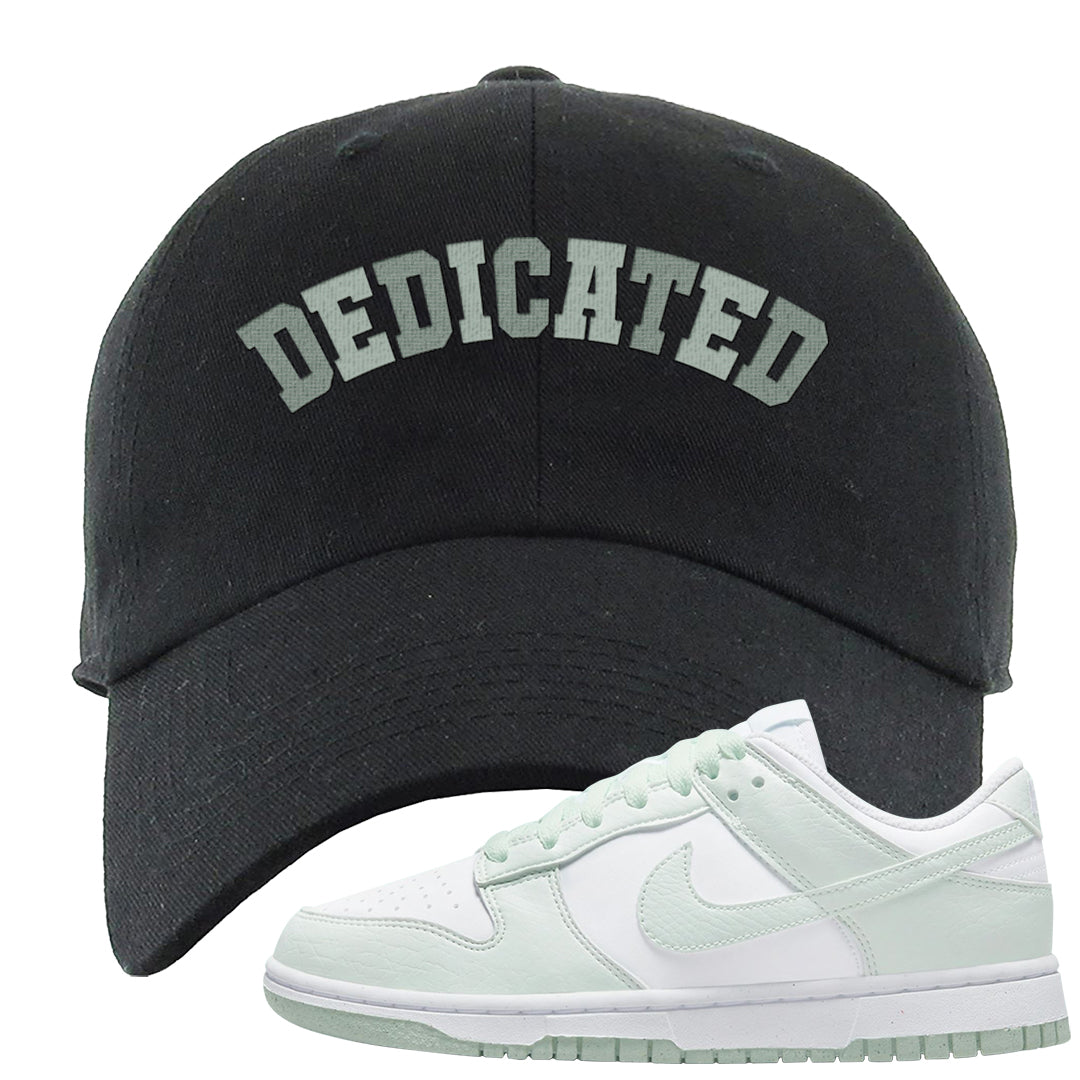 Barely Green White Low Dunks Dad Hat | Dedicated, Black