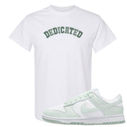 Barely Green White Low Dunks T Shirt | Dedicated, White