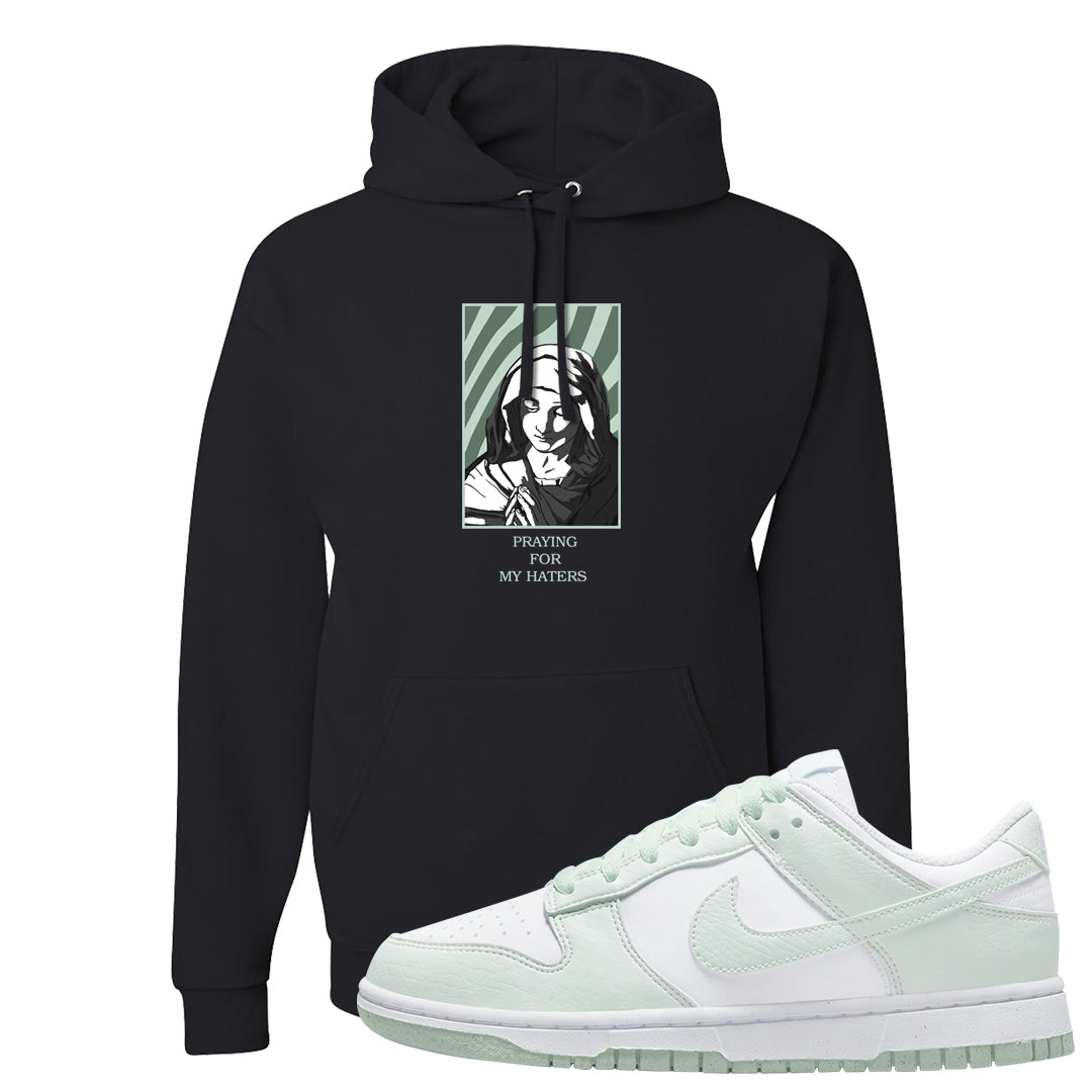 Barely Green White Low Dunks Hoodie | God Told Me, Black