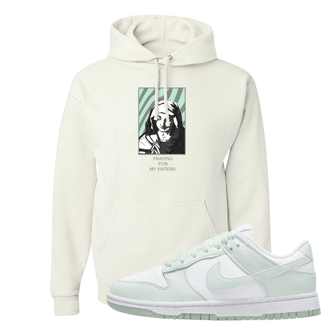 Barely Green White Low Dunks Hoodie | God Told Me, White