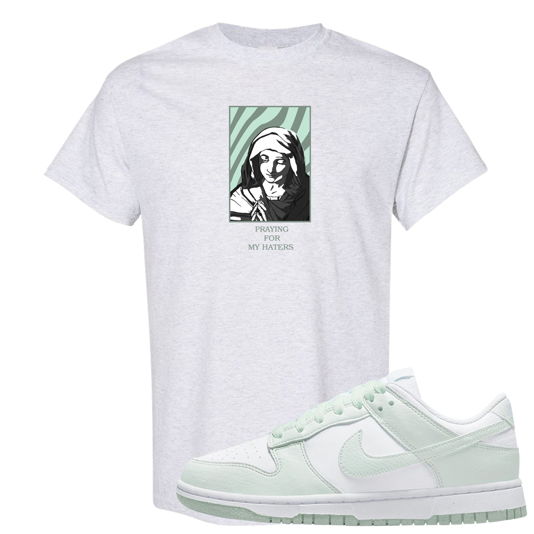 Barely Green White Low Dunks T Shirt | God Told Me, Ash