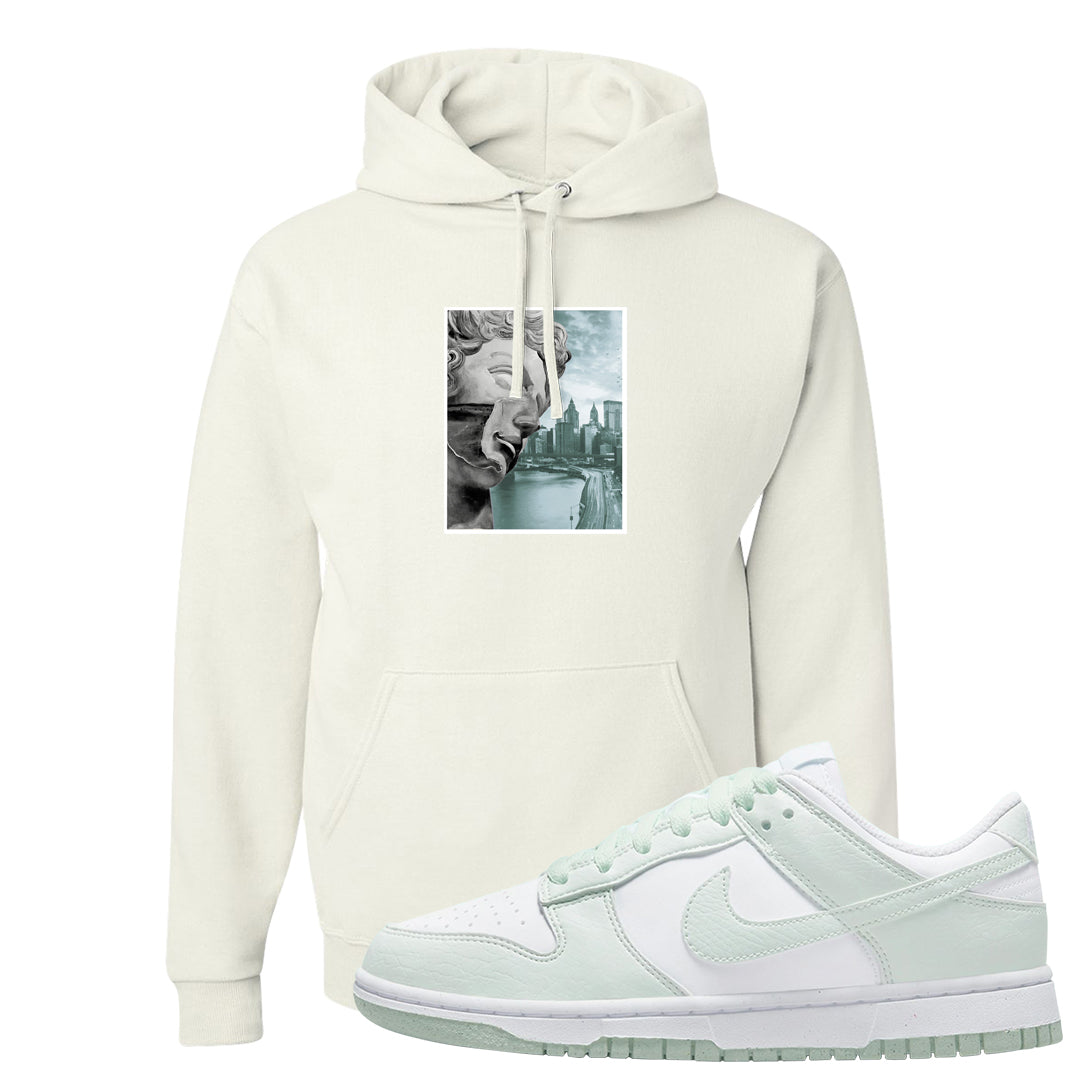 Barely Green White Low Dunks Hoodie | Miguel, White