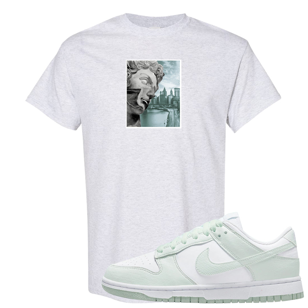 Barely Green White Low Dunks T Shirt | Miguel, Ash