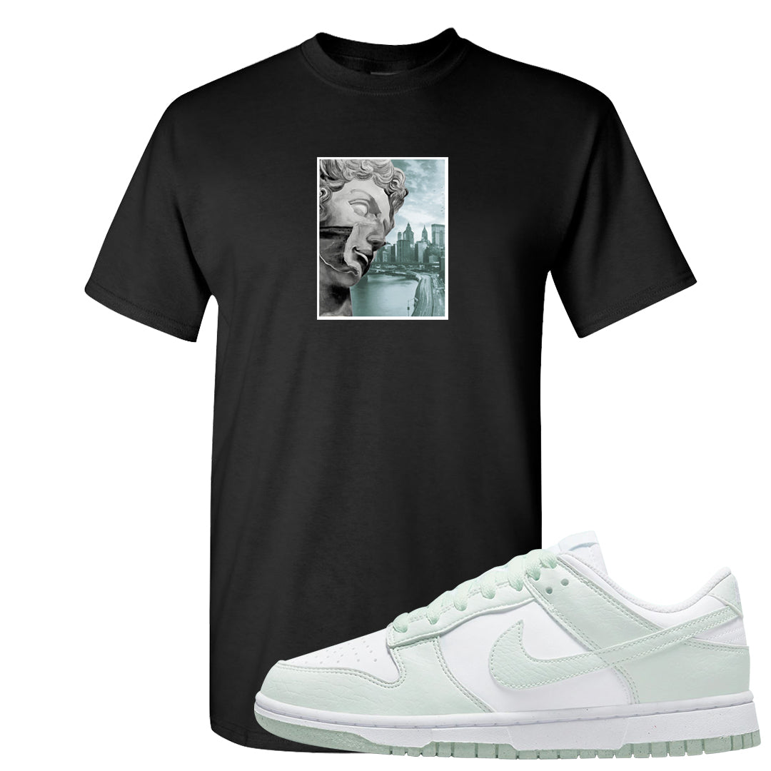 Barely Green White Low Dunks T Shirt | Miguel, Black