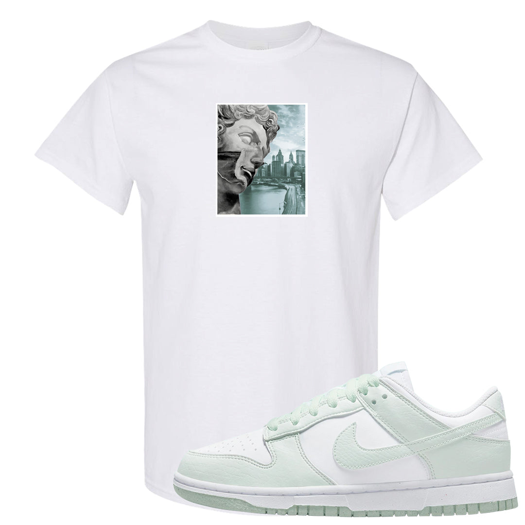 Barely Green White Low Dunks T Shirt | Miguel, White