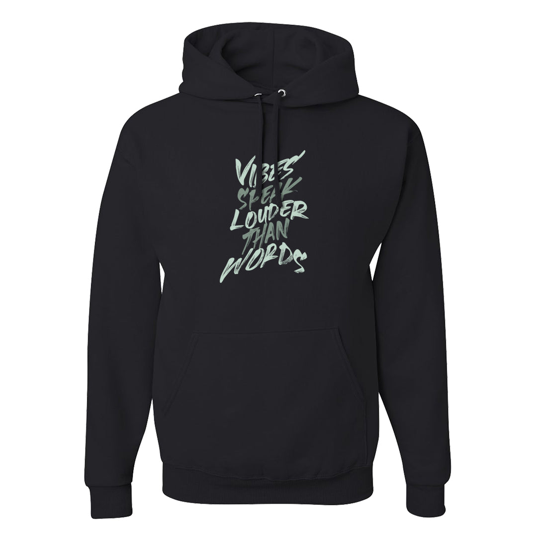 Barely Green White Low Dunks Hoodie | Vibes Speak Louder Than Words, Black
