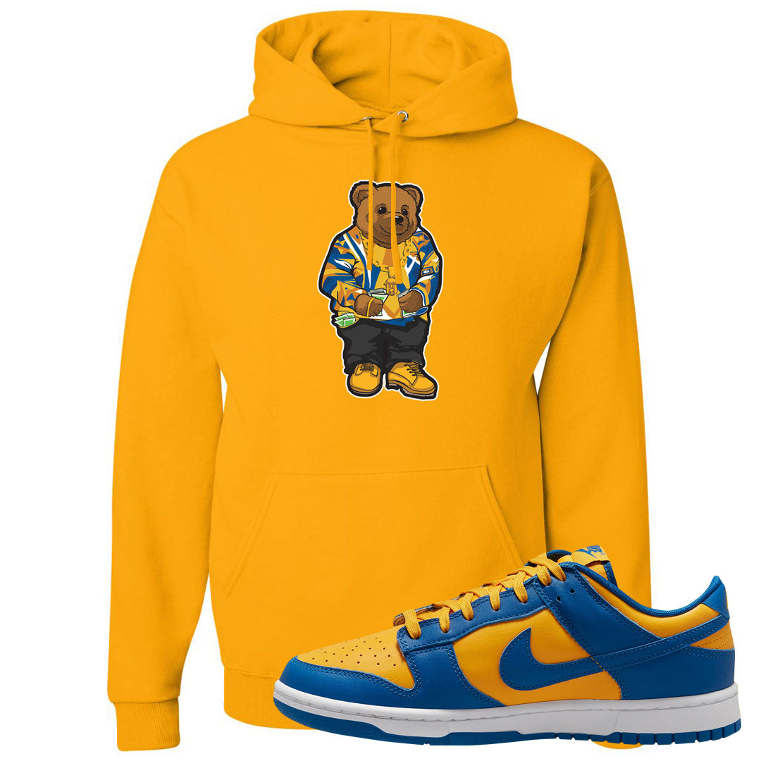 Blue Yellow White Low Dunks Hoodie | Sweater Bear, Gold