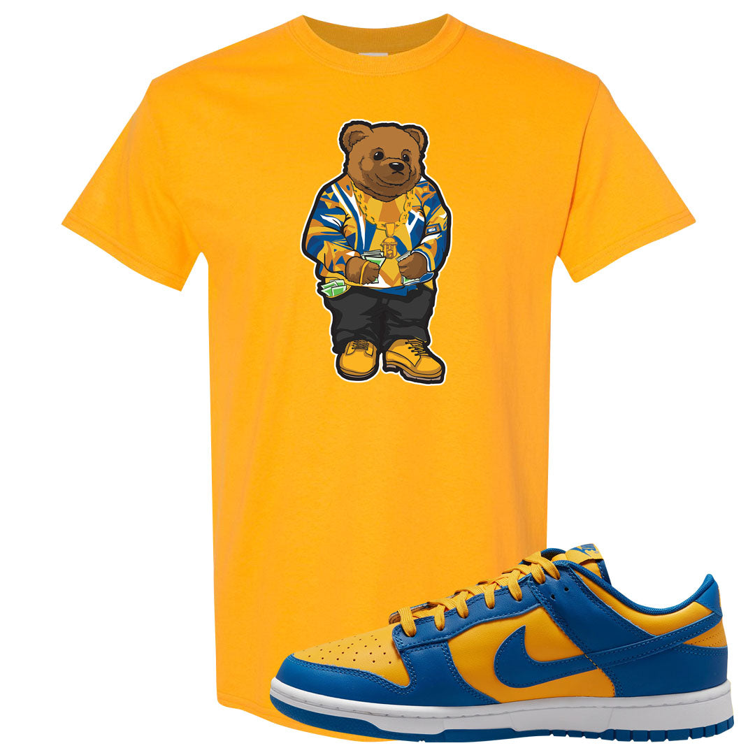 Blue Yellow White Low Dunks T Shirt | Sweater Bear, Gold