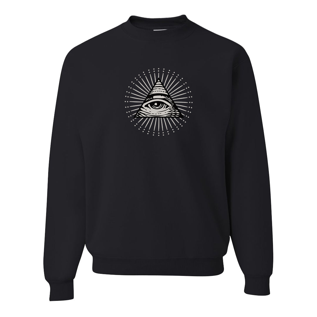 Coconut Milk Low Dunks Crewneck Sweatshirt | All Seeing Eye, Black