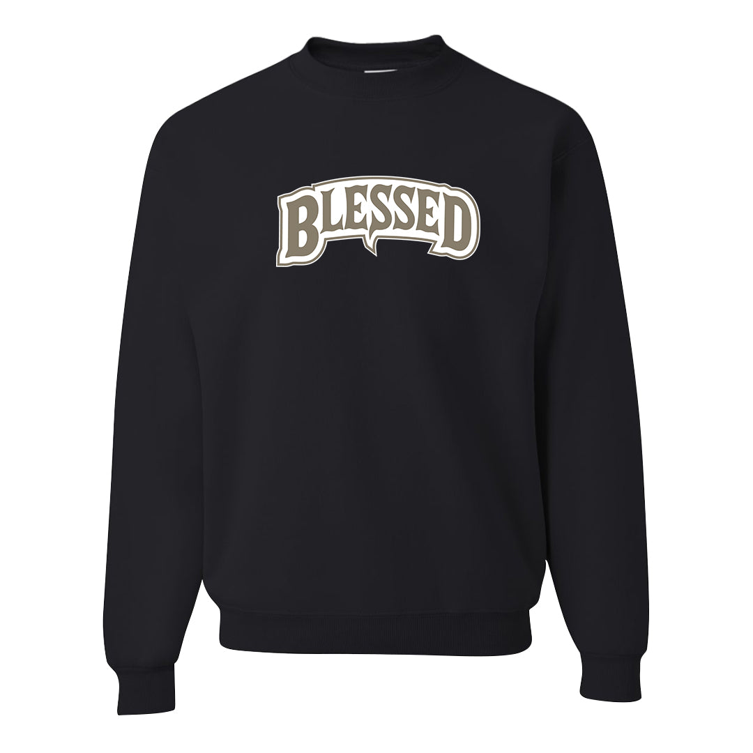 Coconut Milk Low Dunks Crewneck Sweatshirt | Blessed Arch, Black