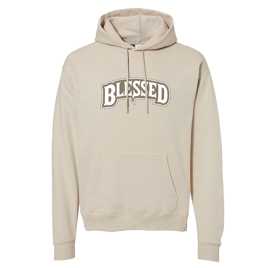 Coconut Milk Low Dunks Hoodie | Blessed Arch, Sand