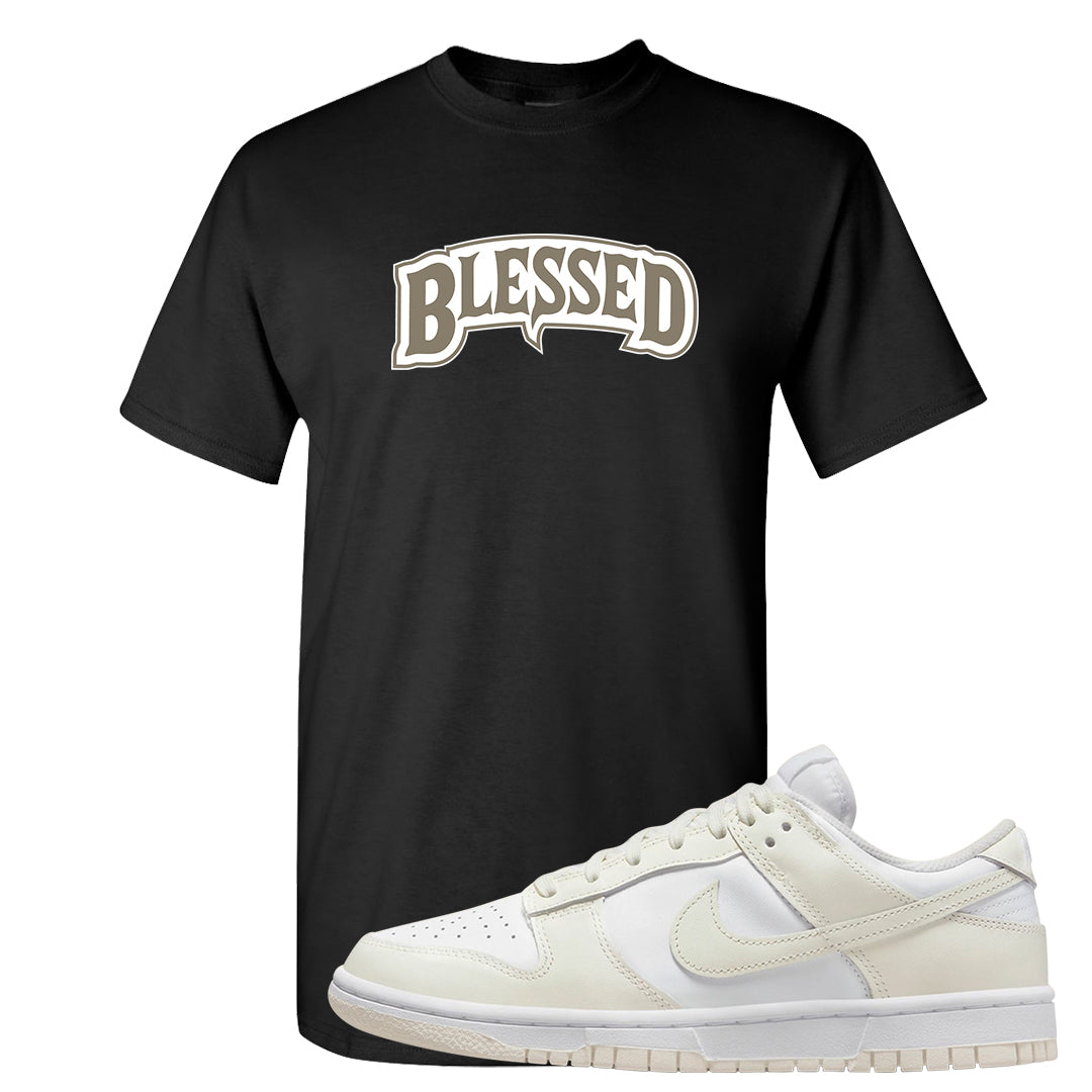 Coconut Milk Low Dunks T Shirt | Blessed Arch, Black