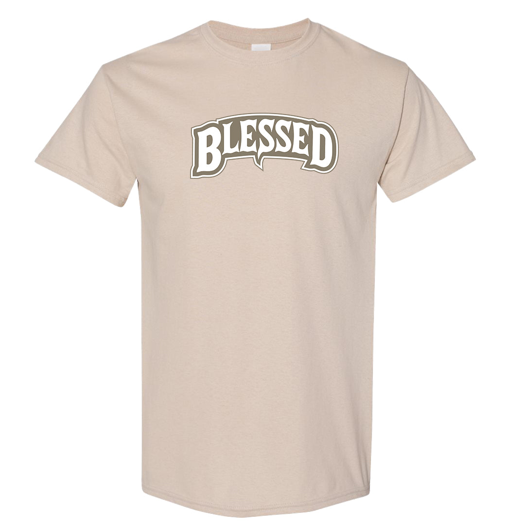 Coconut Milk Low Dunks T Shirt | Blessed Arch, Sand