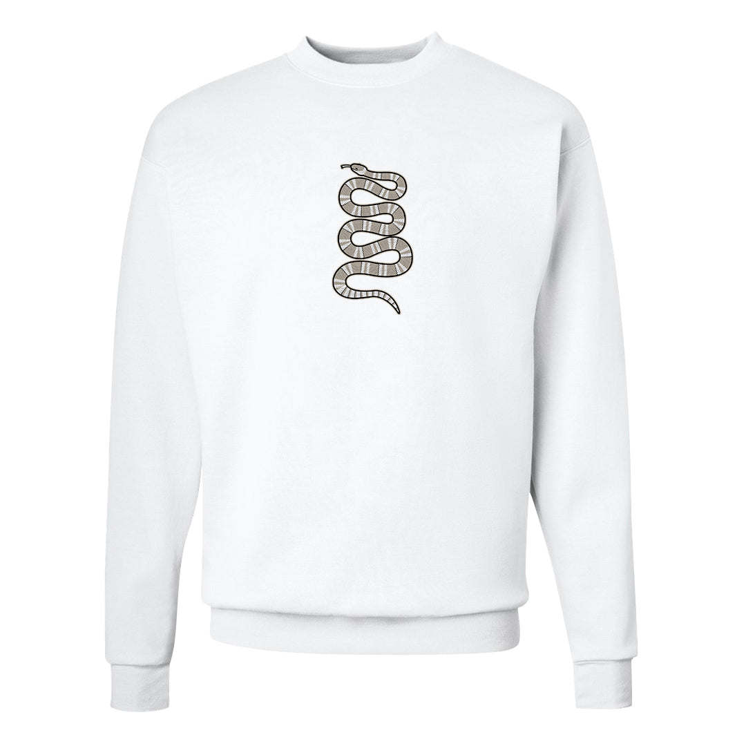 Coconut Milk Low Dunks Crewneck Sweatshirt | Coiled Snake, White