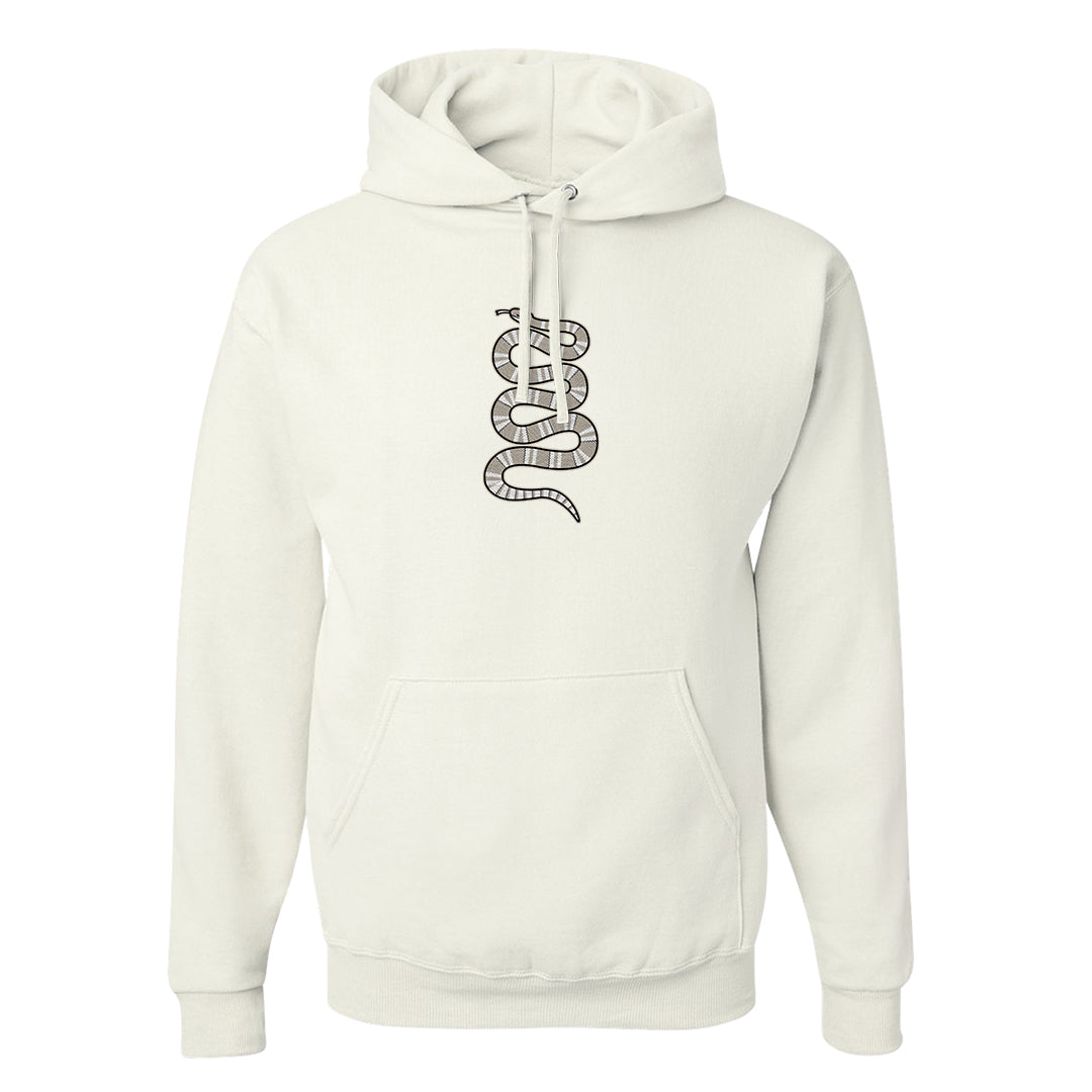 Coconut Milk Low Dunks Hoodie | Coiled Snake, White
