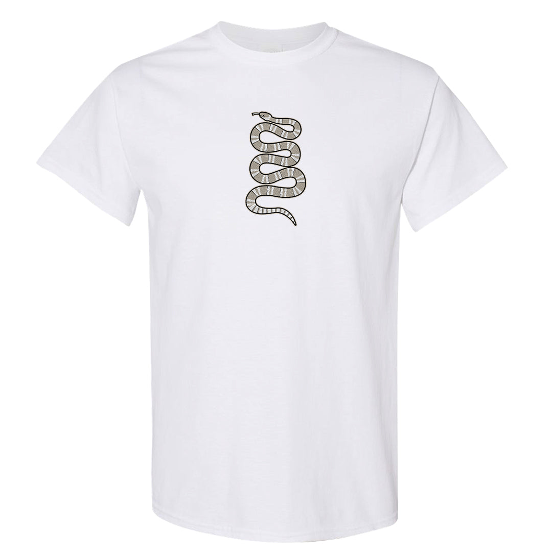 Coconut Milk Low Dunks T Shirt | Coiled Snake, White