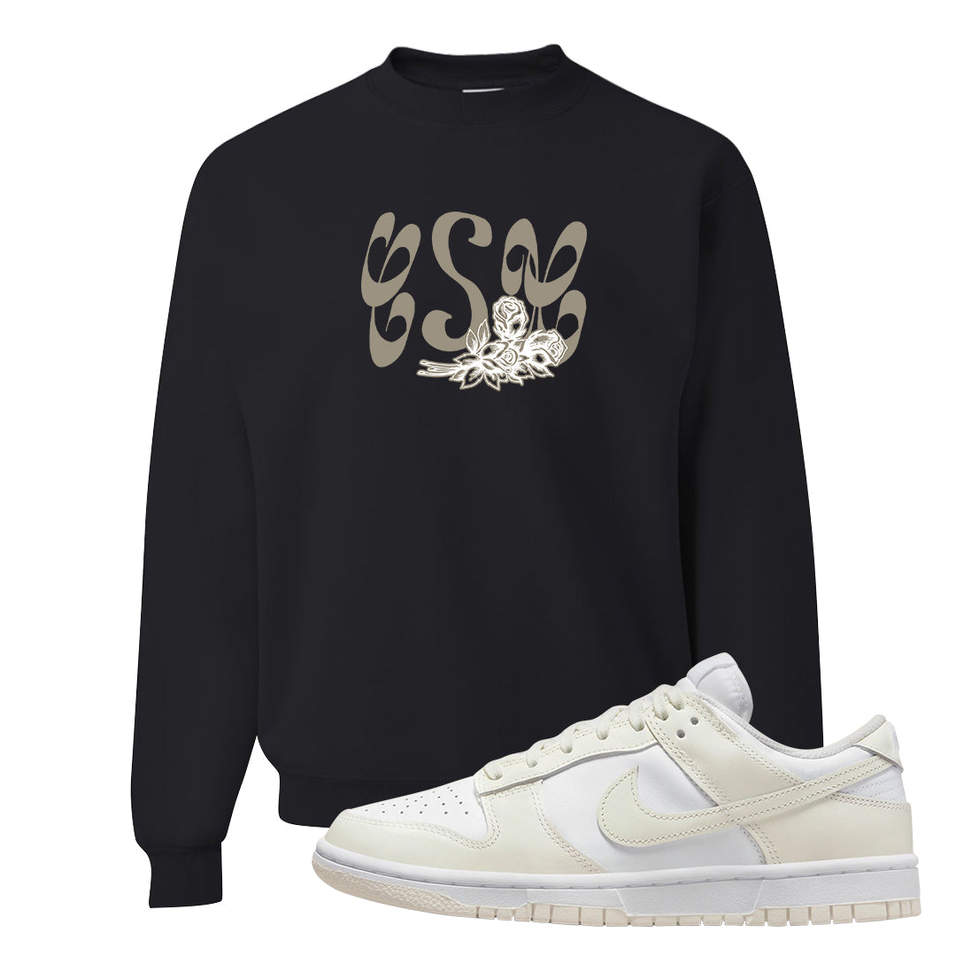 Coconut Milk Low Dunks Crewneck Sweatshirt | Certified Sneakerhead, Black