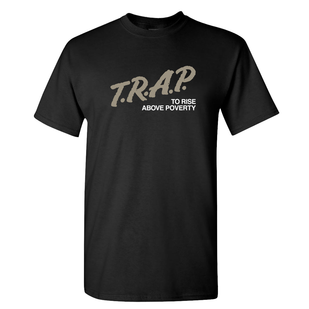 Coconut Milk Low Dunks T Shirt | Trap To Rise Above Poverty, Black
