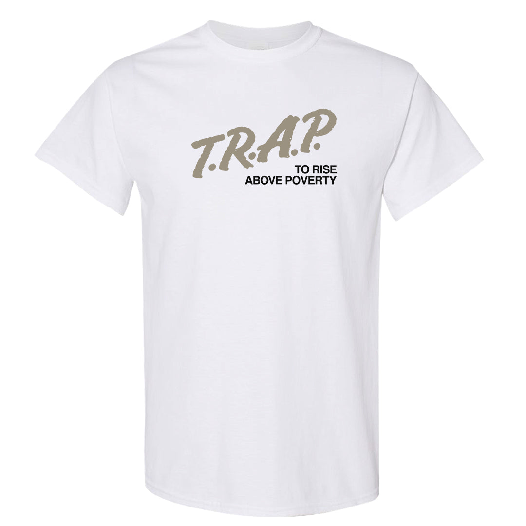Coconut Milk Low Dunks T Shirt | Trap To Rise Above Poverty, White