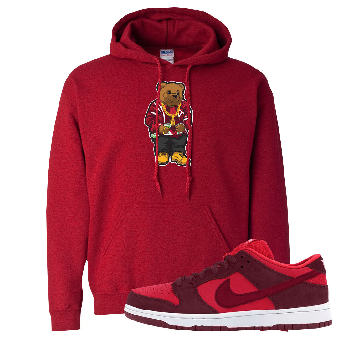 Cherry Low Dunks Hoodie | Sweater Bear, Red
