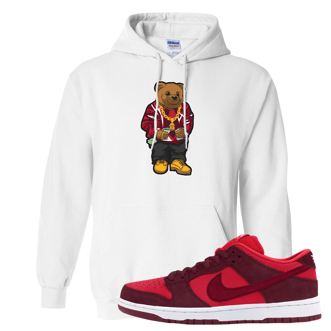 Cherry Low Dunks Hoodie | Sweater Bear, White