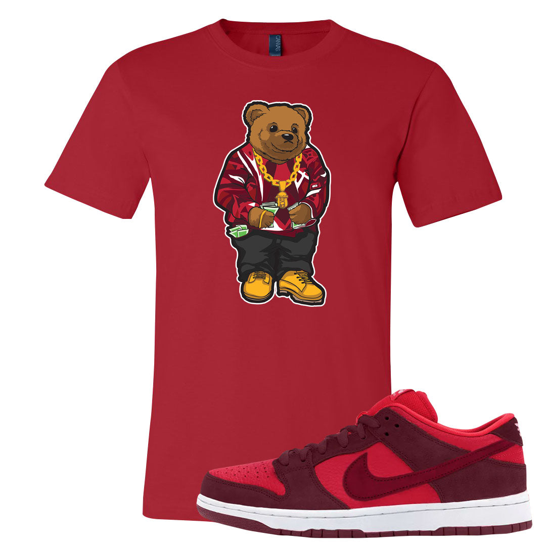 Cherry Low Dunks T Shirt | Sweater Bear, Red