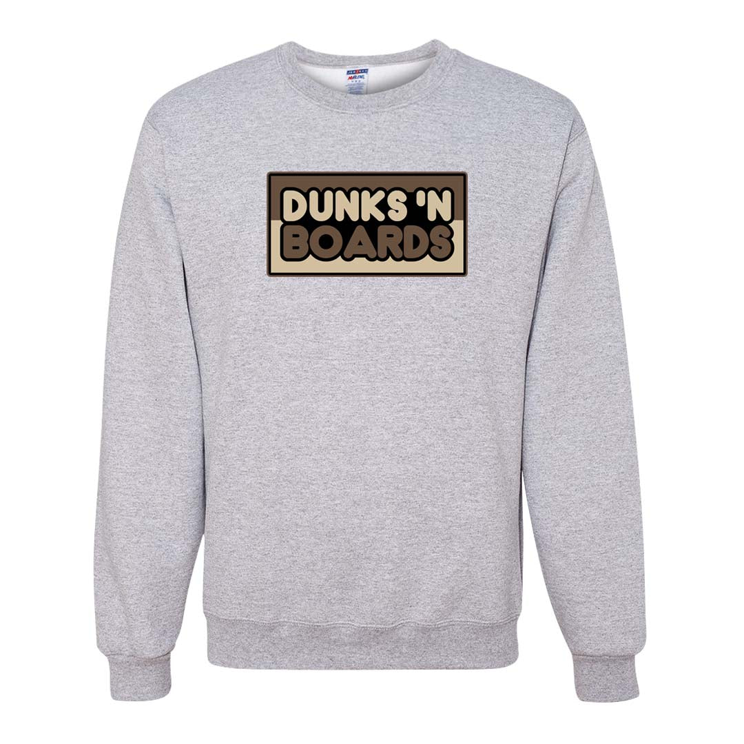 Dark Driftwood Low Dunks Crewneck Sweatshirt | Dunks N Boards, Ash