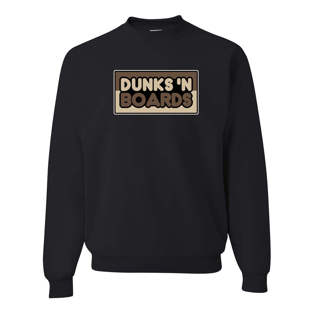 Dark Driftwood Low Dunks Crewneck Sweatshirt | Dunks N Boards, Black