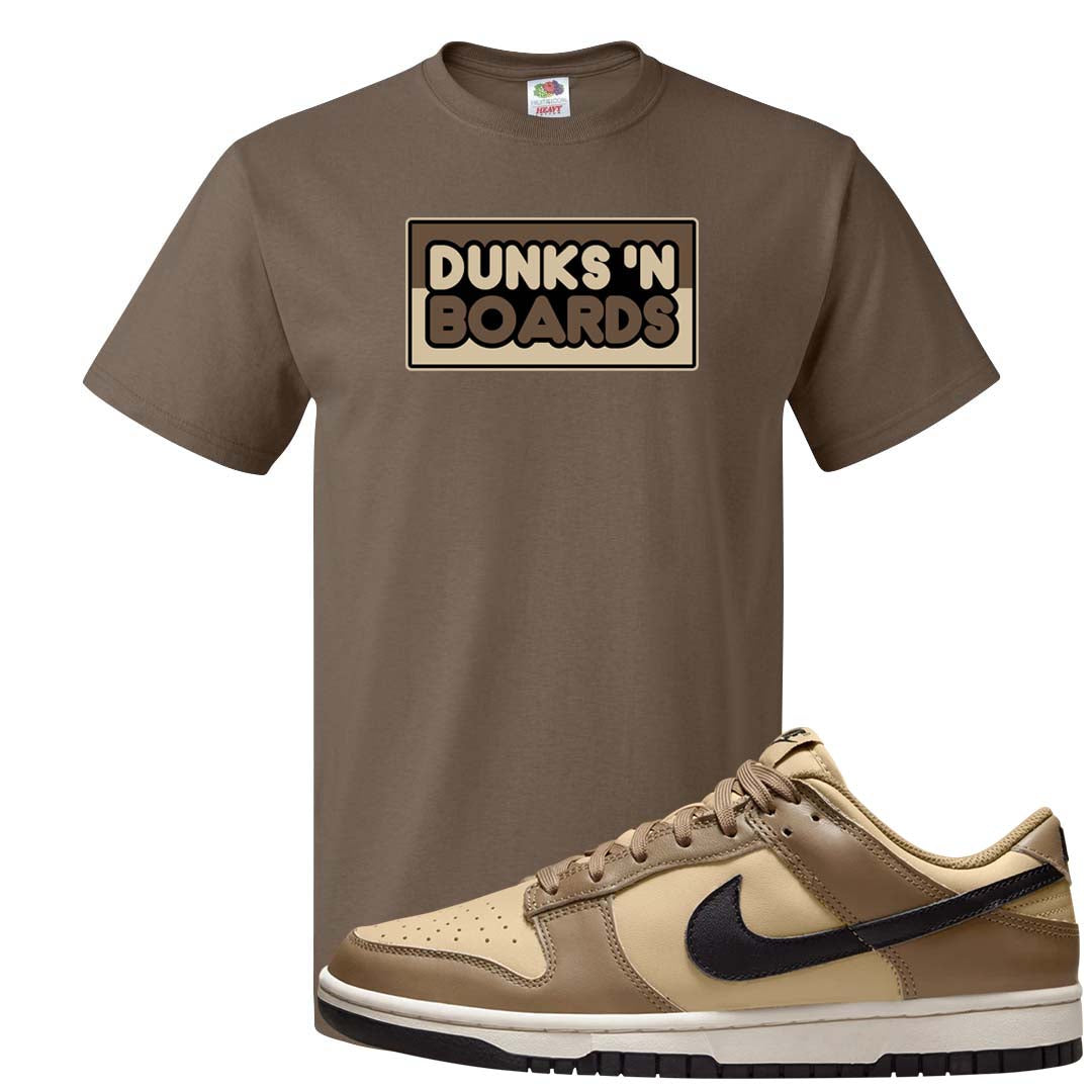 Dark Driftwood Low Dunks T Shirt | Dunks N Boards, Chocolate